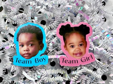 Team Boy and Team Girl Stickers, Personalized Baby Sticker, Baby Shower ...