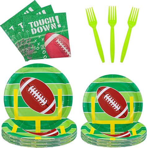 Amazon Pcs Football Party Plates Napkins Set Football Party