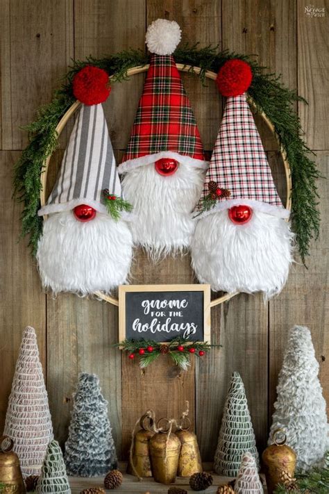 How To Make A Gnome Wreath With Dollar Tree Materials Holiday Wreaths