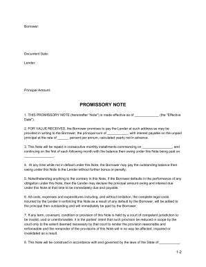 How To Write A Promissory Note Pdffiller