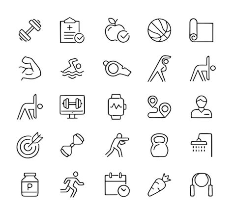 Premium Vector A Variety Of Different Sports Related Icons Including