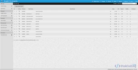 Sistem Informasi Bengkel Berbasis Web PHP StokCoding