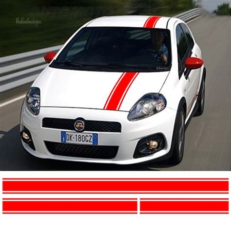 Adesivi Stickers Fiat Grande Punto Fasce Sotto Porta Laterali Auto