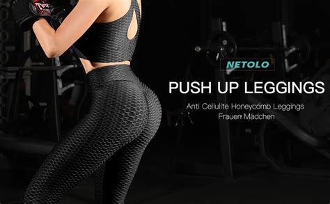 Netolo Leggings Damen High Waist Tik Tok Sport Leggings Push Up Boom