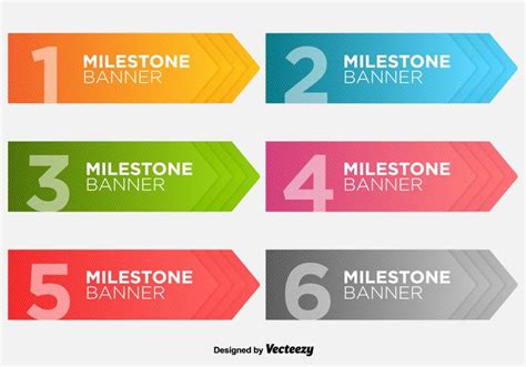 Milestone Banners Vector Template 107039 Vector Art At Vecteezy