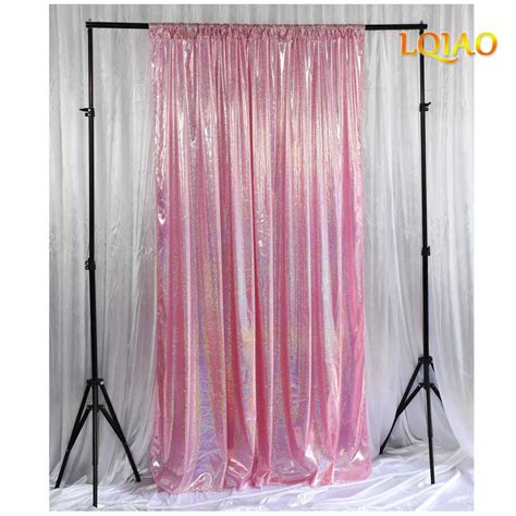 5ft 6ft Laser Pink Iridescent Sequin Backdrop Party Wedding Photo Booth