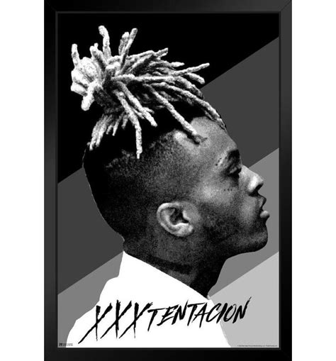 Hokku Designs Xxxtentacion Bw Stripes Framed On Paper Print Wayfair