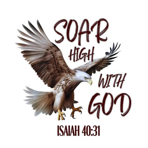 Soar High With God Template Eagle Christian Png Isaiah Svg Soar