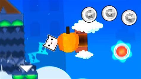 All Coins Sky Tower By Rafer Geometry Dash Youtube