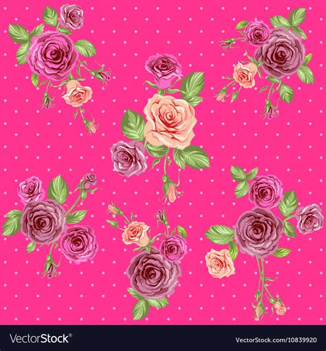 Bright pink floral pattern Royalty Free Vector Image