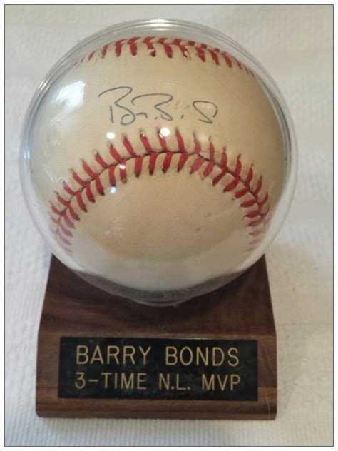 Barry Bonds (3 Time Mvp) Signed Baseball - COA the Score Board