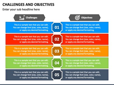 Challenges And Objectives PowerPoint And Google Slides Template PPT