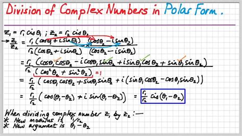 Sm D Complex Numbers Basic Operations In Modulus Argument Aka Polar