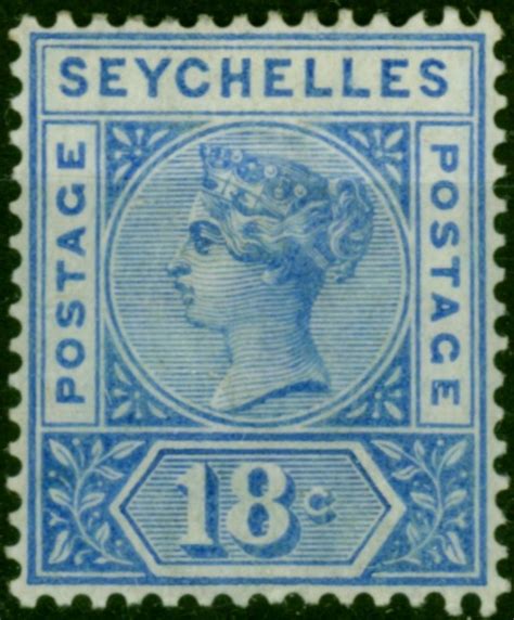 Seychelles 1900 18c Ultramarine SG31 Fine MM Stamp Empirephilatelists