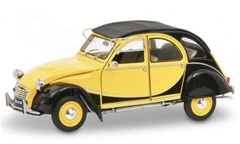 Modellino In Miniatura Citroen 2CV 1 18 Solido 6 Charlston Giallo Nero