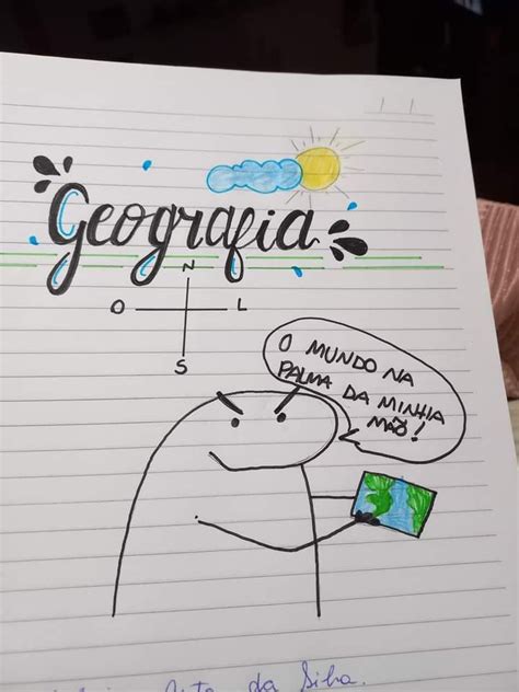 Capa Geografia Flork Capas De Livros Escolares Lettering Tutorial