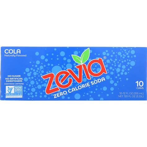 Zevia Zero Calorie Soda Cola Case Of 2 12 Fl Oz Beverages