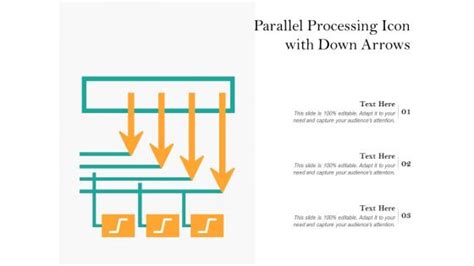 Parallel Processing Icon With Down Arrows Powerpoint Templates Slides