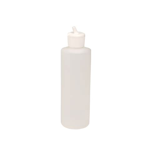 Oz Natural Hdpe Cylindrical Sample Bottle With White Ribbed