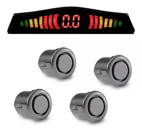 Sensor Trasero 4 Sensores Pantalla LED De Color Negro Para