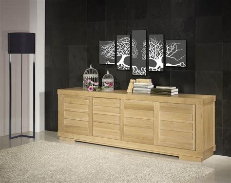 Buffet Portes Coulissantes En Ch Ne Massif De Style Contemporain