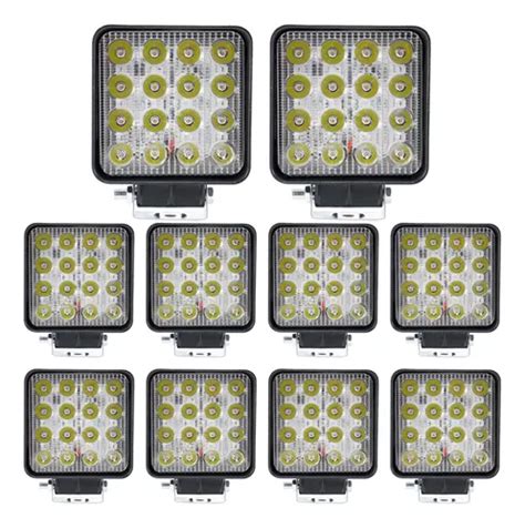 Kit Farolete Led Quadrado Leds W Jeep Caminh O Parcelamento