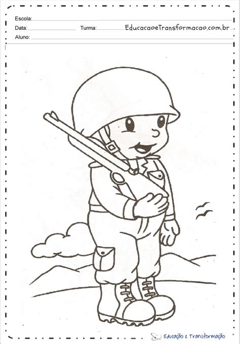 Dia Do Soldado Atividades E Desenhos Para Colorir Imprimir I Dia Do