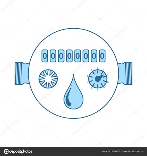 Water Meter Icon Stock Vector By Angelp 287031572