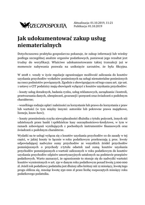 Taskscape Ltd Jak udokumentować zakup usług niematerialnych Strona