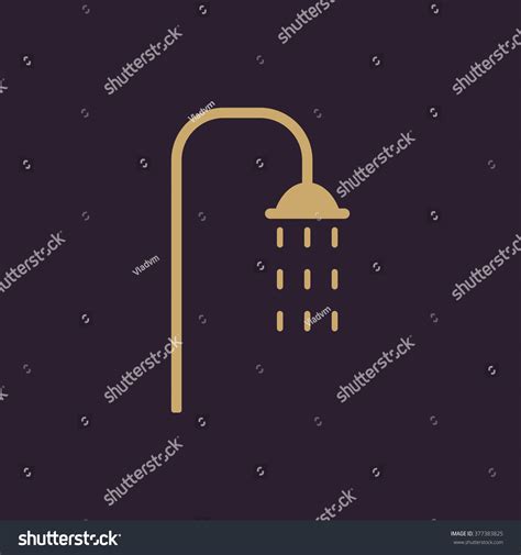 Shower Icon Bathroom Symbol Flat Vector Stock Vector Royalty Free