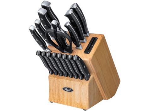 18-Piece Black Stainless Steel Professional Cutlery Kitchen Knife Set ...