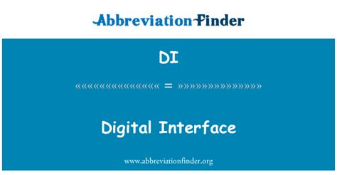 DI stands for Digital Interface | Abbreviation Finder