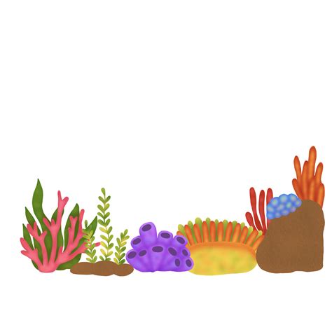 Coral Reef Composition 22417251 Png