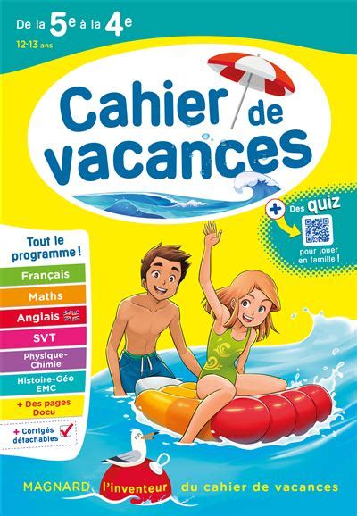 Cahier De Vacances 2023 De La 5e Vers La 4e Magnard L Inventeur Des