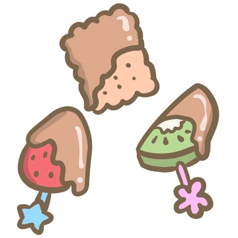 ホワイトチョコフォンデュのイラスト かわいいフリー素材が無料のイラストレイン