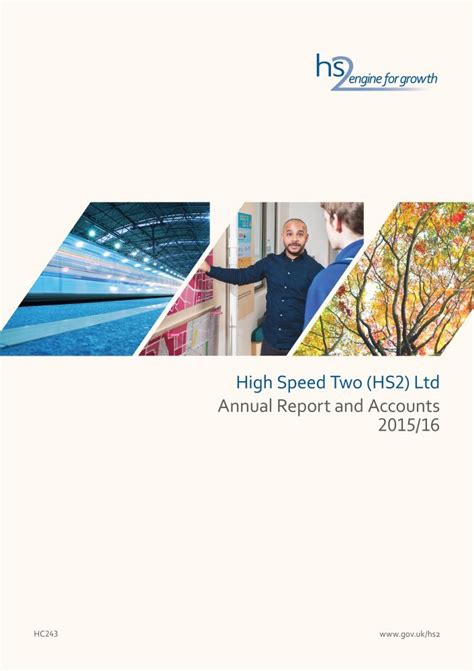 High Speed Two HS2 Limited Annual Report And Accounts 2015 16 2016