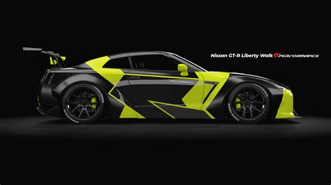 Best Liberty Walk Nissan Gt R Wrap Design By Essellegi Performance