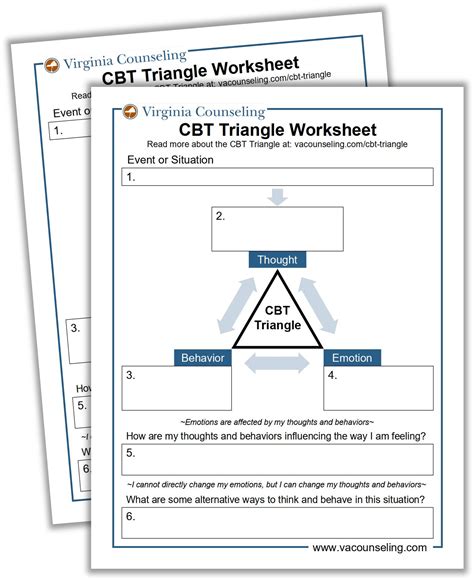 Free CBT Triangle Worksheet With Example Worksheets Library