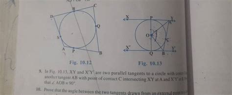 Fig 10 12Fig 10 139 In Fig 10 13 XY And XY Are Two Parallel Tang