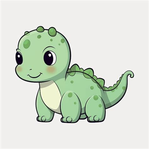 Premium Vector Cute Cartoon Baby Dinosaur Illustration