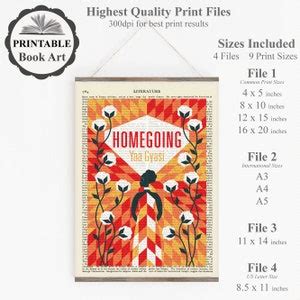 Printable 'homegoing' Book Cover Art on Old Page, Yaa Gyasi Literary ...