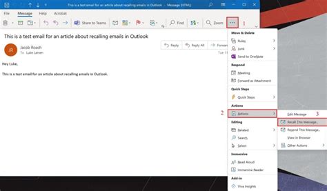 How To Recall An Email In Outlook