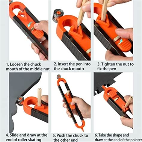 Gozwell Precise Contour Scribe Tool With Lock For Pencil Woodworking