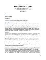 Gce Pdf Lab Syllabus Fdsc L Food Chemistry Lab Fall