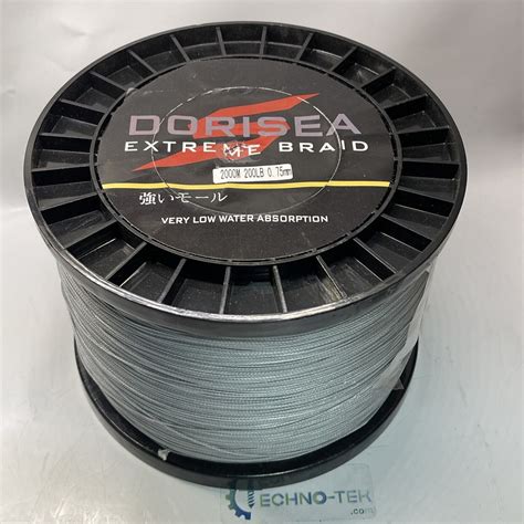 Dorisea Extreme Braid 100 Pe Grey Braided Fishing Line 2000M 200LB 0 75MM