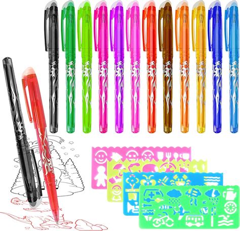 DUTIFUL 12PCS Erasable Pens Rub Out Pens Eraser Pen Erasable Gel Pens