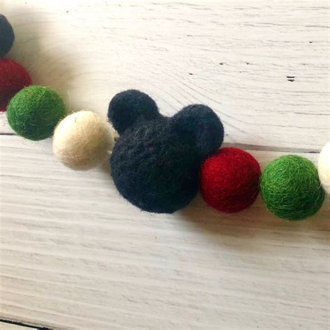 Merino Wool Mickey Mouse Disney Garland Handmade Woolysquirrel