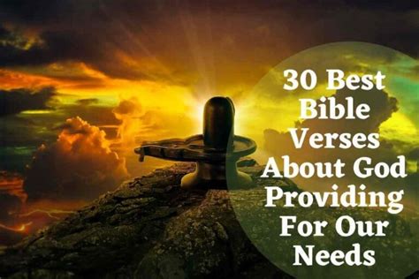 Bible Verses About Providing Gods Promises To Meet Our Needs