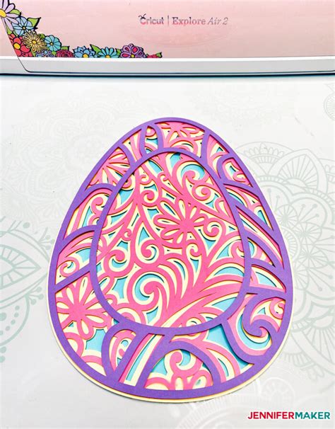 Embellishments 3D Layered SVG Easter Egg Easter Decor Cutting File