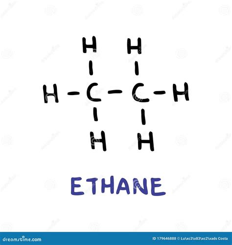 Ethane Formula Illustration Stock Illustration Illustration Of